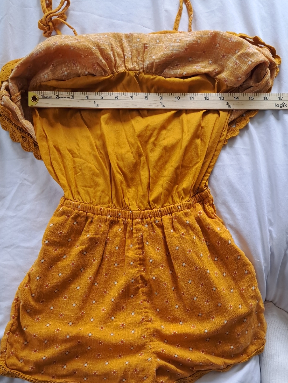 Aerie Golden Yellow Cami Romper Size XS - Boho Festival - Picture 5 of 12